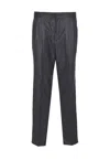 Brunello Cucinelli Men Virgin Wool Pants In Gray