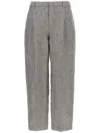 Brunello Cucinelli Straight-leg Trousers With Stretched Pleat In Gray