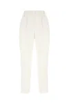 Brunello Cucinelli Woman Pants Light Grey Size 10 Cotton, Brass In Neutral