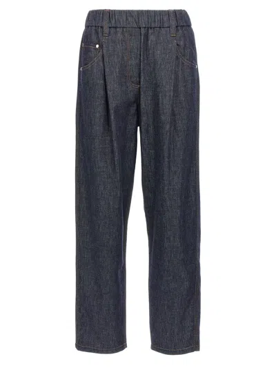 Brunello Cucinelli Trousers In Blue