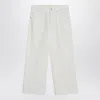 Brunello Cucinelli White Cotton Trousers Women