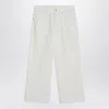 Brunello Cucinelli White Cotton Trousers Women
