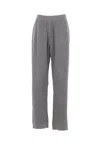 Brunello Cucinelli Vanise Sparkling Knitted Trousers In Gray