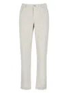 Brunello Cucinelli Five Pockets Beige Trousers In Beige