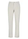 Brunello Cucinelli Five Pockets Beige Trousers In Beige