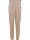 Brunello Cucinelli Mid-rise Cotton Twill Boy-fit Ankle Cigarette Pants In Beige