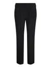 Brunello Cucinelli Black Silk-blend Tapered Trousers In Black