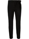 Brunello Cucinelli Slim Fit Trousers With Belt Loops And Side Pockets In Black