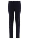 Brunello Cucinelli Tailored Flat Front Pants In Blue Cotton In Blue