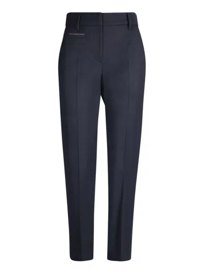 Brunello Cucinelli Trousers In Blue