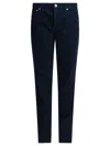 Brunello Cucinelli Corduroy Trousers With Belt Loops And Pockets In Blue