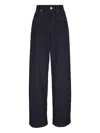 Brunello Cucinelli Wide-leg Denim Trousers With High Waist In Blue