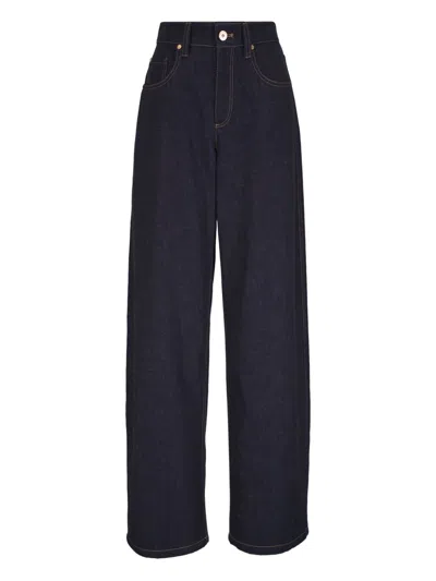 BRUNELLO CUCINELLI BRUNELLO CUCINELLI TROUSERS BLUE