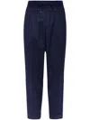 Brunello Cucinelli Leisure Fit Trousers With Double Pleats In Blue