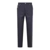 Brunello Cucinelli Navy Cotton Pants In Blue