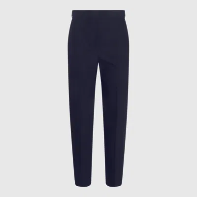 BRUNELLO CUCINELLI TROUSERS BLUE FREDDO