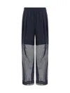 Brunello Cucinelli Pants In Blue+silver
