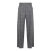 Brunello Cucinelli Front Pleated Wide Leg Trousers With Belt Loops