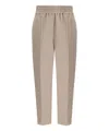 Brunello Cucinelli Linen-viscose Blend Trousers In Brown