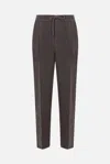 Brunello Cucinelli Linen Trousers Pants Brown In Brown