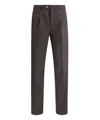 Brunello Cucinelli Virgin Wool Pants In Brown