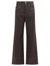 Brunello Cucinelli Logo Patch Straight Jeans In Brown
