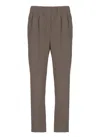 Brunello Cucinelli Silk Blend Straight Leg Trousers In Blue