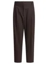 Brunello Cucinelli Tailored Trousers With Back Pocket And Belt Loops In Brown