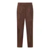 Brunello Cucinelli Trousers Front Pleats Belt Loops In Brown