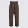 Brunello Cucinelli Brown Cotton Pants In Brown