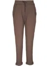 Brunello Cucinelli Chocolate Tone Cotton Silk Trousers In Brown