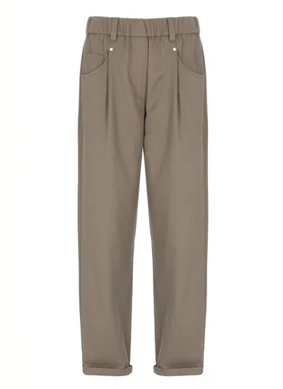 Brunello Cucinelli Trousers In Brown