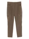 Brunello Cucinelli Pants With Zip At The Bottom In Brown