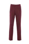Brunello Cucinelli Casual Pants With Belt Loops In Burgundy