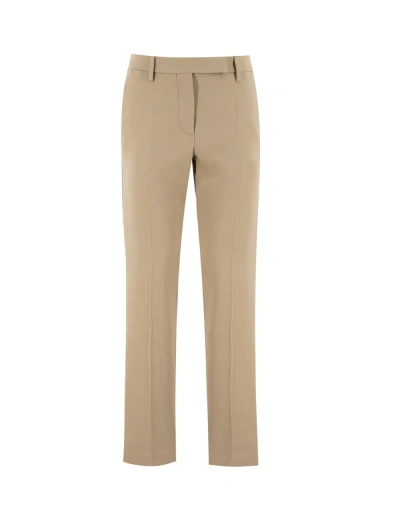 Brunello Cucinelli Trousers In Cartone