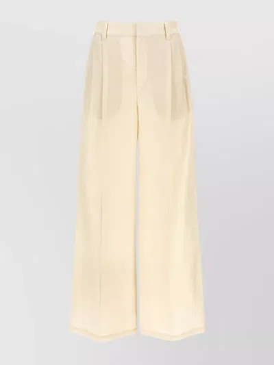 Brunello Cucinelli Trousers Cotton Elastic Waistband In Neutral