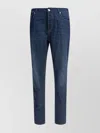Brunello Cucinelli Light Blue Straight Leg Denim Jeans With Rolled Hem In Black