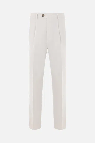 Brunello Cucinelli Straight-leg Trousers In White