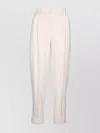 Brunello Cucinelli High-waisted Cotton Cigarette Trousers