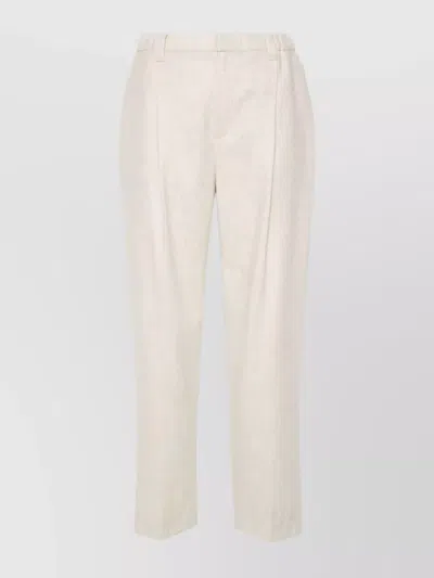BRUNELLO CUCINELLI TROUSERS FRONT PLEATS BELT LOOPS