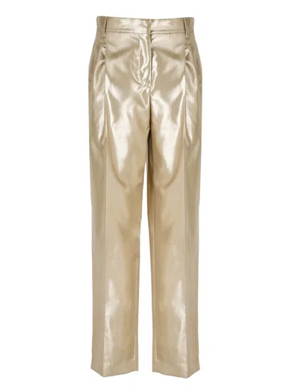 Brunello Cucinelli Trousers In Gold