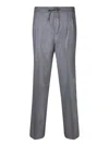 Brunello Cucinelli Grey Drawstring Trousers In Gray