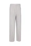 Brunello Cucinelli Women Sparkling Piquet Trousers In Gray
