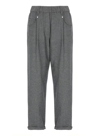 Brunello Cucinelli Trousers In Gray