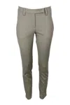 Brunello Cucinelli Cropped Stretched Trousers In Green