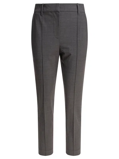BRUNELLO CUCINELLI TROUSERS GREY