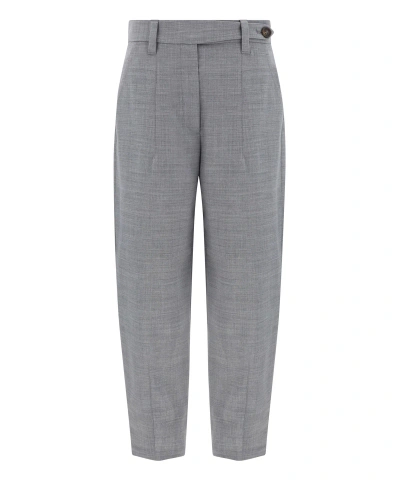 Brunello Cucinelli Pleat Pants In Grey