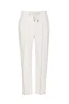 Brunello Cucinelli Drawstring Waist Straight Leg Trousers In Grey