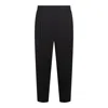 Brunello Cucinelli Black Tropical Luxury Wool Monili Slouchy Trousers In Black