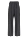 Brunello Cucinelli Relaxed Wide-leg Trousers With Textured Finish In Blue